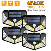 1/2/4Pcs 100 LED Solar Wall Lights Outdoor Solar Lamp PIR Motion Sensor-TI00833-Veeddydropshipping